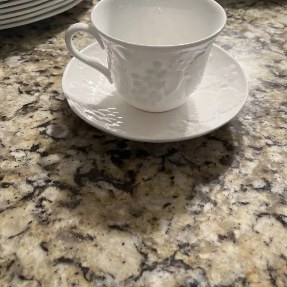 Wedgwood strawberry and vine pattern cup and saucer